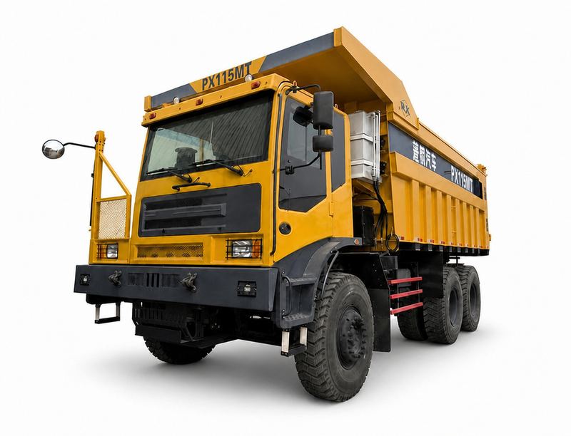 PX115 80-tonový terénny banský sklápač